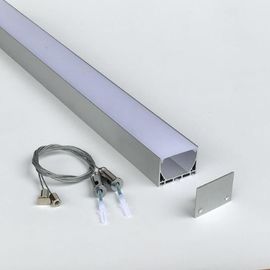 50X36mm Aluminum Led Strip Profiles With Cover / End Caps And Clips